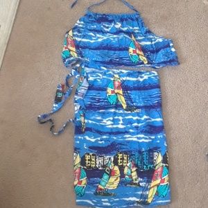 Hawaiian Pace 2pc swim cover-up